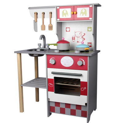 Ev 84cm Ahşap Rol Oynama Setleri 60cm Yapboz Ahşap Rol Yapma Yiyecekleri