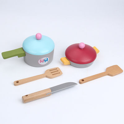 Ev 84cm Ahşap Rol Oynama Setleri 60cm Yapboz Ahşap Rol Yapma Yiyecekleri