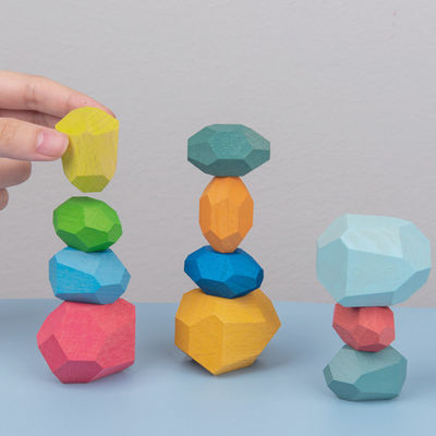 Rocks 190g Bebek Yapı Taşları Ahşap Taş Setleri Montessori