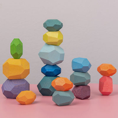 Rocks 190g Bebek Yapı Taşları Ahşap Taş Setleri Montessori