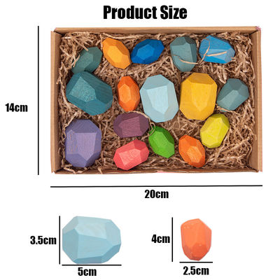 Rocks 190g Bebek Yapı Taşları Ahşap Taş Setleri Montessori