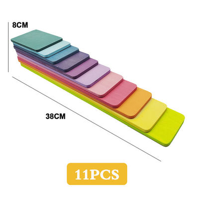 30cm Çam Ahşap Blok Oyuncaklar Gökkuşağı Yapı Taşları Kule Oyuncakları