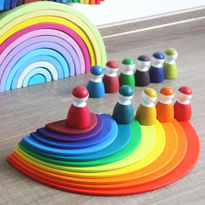 6cm Büyük Pastel Gökkuşağı İstifleme Seti