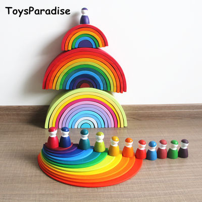 6cm Büyük Pastel Gökkuşağı İstifleme Seti