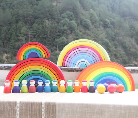 6cm Büyük Pastel Gökkuşağı İstifleme Seti
