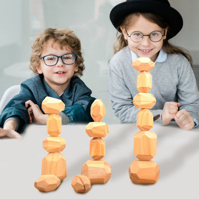 5cm 36pcs Dijital Ahşap Bloklar Oyuncak Bebek Geometrik İstifleme Blokları
