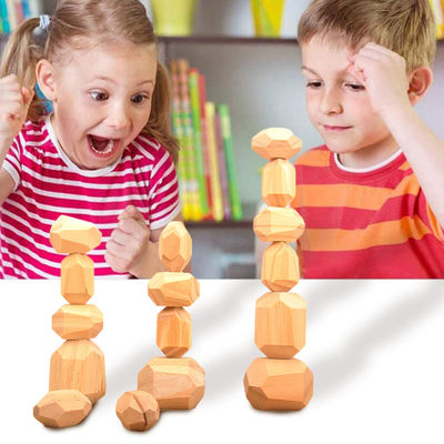 5cm 36pcs Dijital Ahşap Bloklar Oyuncak Bebek Geometrik İstifleme Blokları