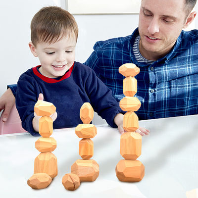 5cm 36pcs Dijital Ahşap Bloklar Oyuncak Bebek Geometrik İstifleme Blokları