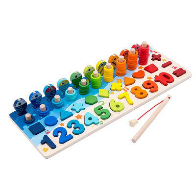Math Fishing Eğitici Ahşap Montessori Bebek Oyuncakları 15cm