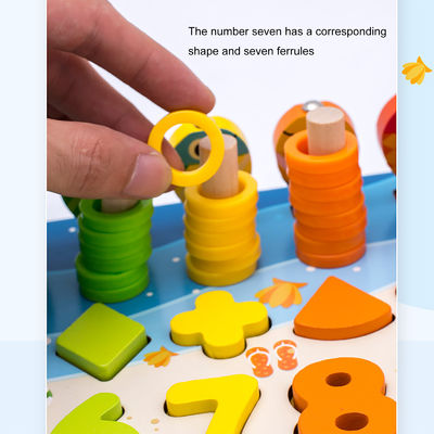 Math Fishing Eğitici Ahşap Montessori Bebek Oyuncakları 15cm