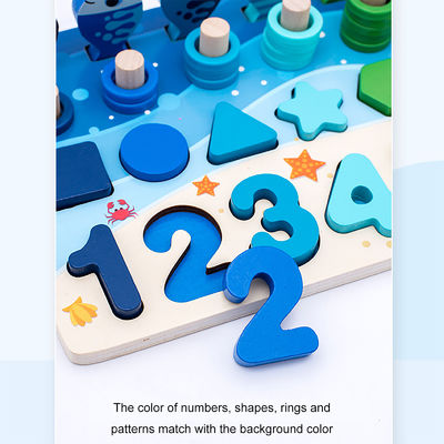 Math Fishing Eğitici Ahşap Montessori Bebek Oyuncakları 15cm