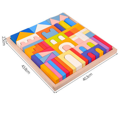 Montessori Küçük Çocuklar İçin 2.5cm Doğal Ahşap Yapı Taşları