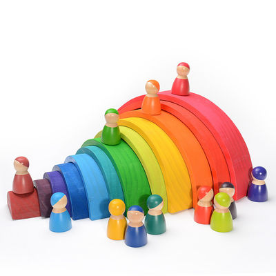 Montessori Küçük Çocuklar İçin 2.5cm Doğal Ahşap Yapı Taşları