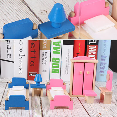 Klasik 26CM Ahşap Bebek Evi Mobilyası Diy Minyatür Dollhouse Aksesuarları