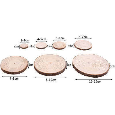 Kabuk Günlüğü 12cm Bitmemiş Ahşap El Sanatları Doğal Ahşap Dilimleri