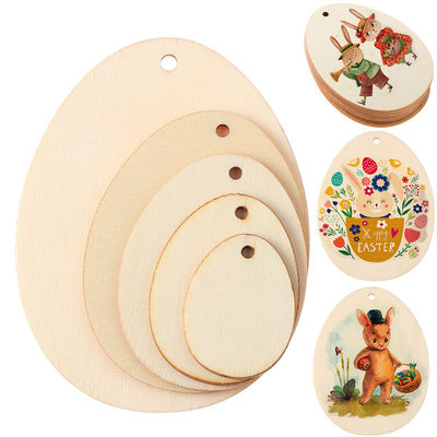 60mm Bitmemiş Ahşap El Sanatları Boş Ahşap Bloklar Asılı Cips