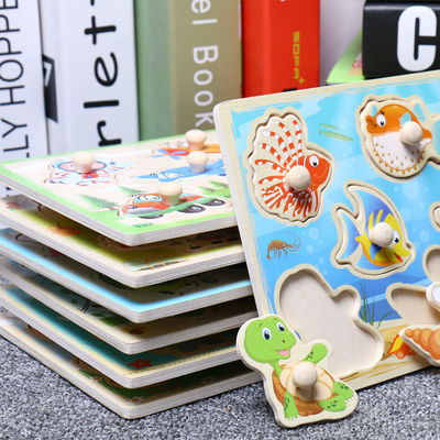 15cm Trafik 3d Ahşap Blok Bulmaca Oyuncak Montessori Blok Seti