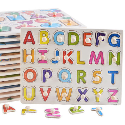 Unisex 15cm Ahşap Hayvan Yapboz Bulmacalar Ahşap Eğitici Oyuncaklar
