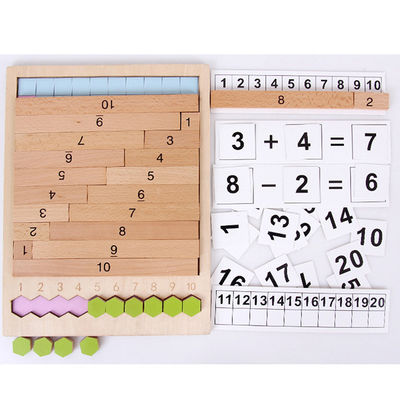 Geometrik 30.5cm Ahşap Sayma Tahtası Numarası Yapboz Tahtası
