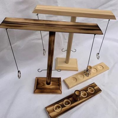 Kancalar 28cm Ahşap Halka Atma Oyunu Boyanabilir Ahşap El Sanatları Fırlatma