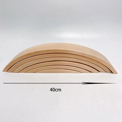 Gökkuşağı 35.5cm Renkli Ahşap Yapı Taşları Büyük Bebek