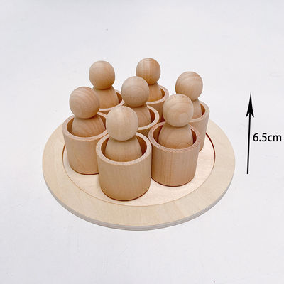 Gökkuşağı 35.5cm Renkli Ahşap Yapı Taşları Büyük Bebek