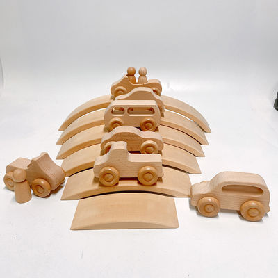Gökkuşağı 35.5cm Renkli Ahşap Yapı Taşları Büyük Bebek