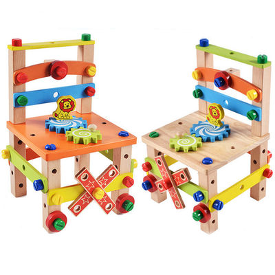 Montessori Ahşap Çocuk Sandalyesi Su Bazlı Boyalı