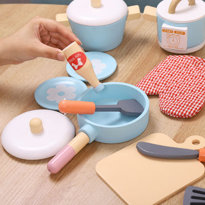 Unisex Çocuklar Erken Eğitim Ahşap Pretend Mutfak Oyuncakları