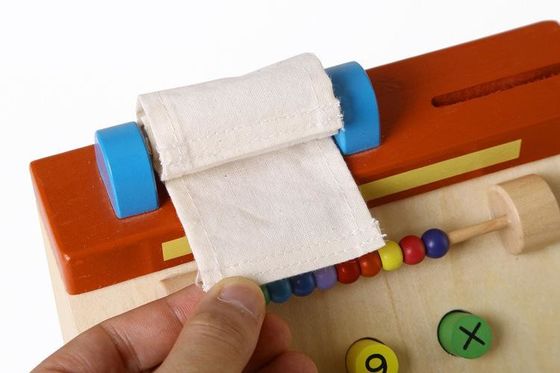 Çocuklar Ahşap Simülasyon Yazarkasa Oyuncak Oyna Pretend