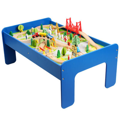 Mini Ahşap 88pcs City Road Builder Ahşap Tahta Oyunu