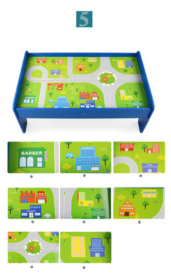 Mini Ahşap 88pcs City Road Builder Ahşap Tahta Oyunu