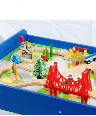 Mini Ahşap 88pcs City Road Builder Ahşap Tahta Oyunu