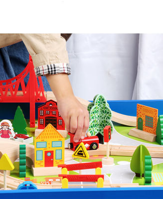 Mini Ahşap 88pcs City Road Builder Ahşap Tahta Oyunu