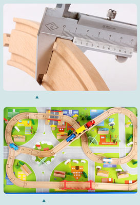 Mini Ahşap 88pcs City Road Builder Ahşap Tahta Oyunu