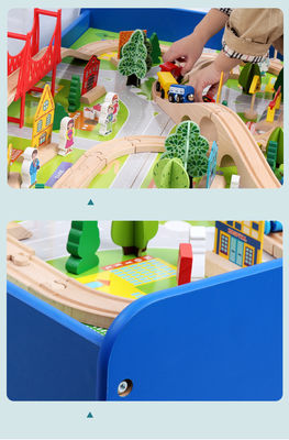 Mini Ahşap 88pcs City Road Builder Ahşap Tahta Oyunu