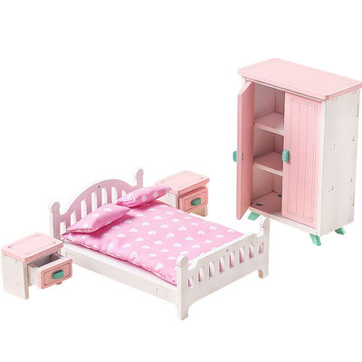 Çapaksız Mini Montessori Ahşap Kız Yatak Odası Oyuncakları
