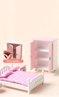 Çapaksız Mini Montessori Ahşap Kız Yatak Odası Oyuncakları