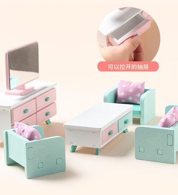 Çapaksız Mini Montessori Ahşap Kız Yatak Odası Oyuncakları