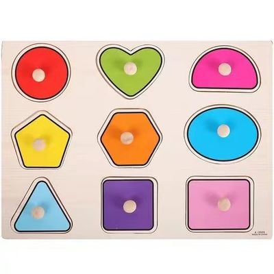 Bebek Eğitimi İçin El Kavrama 3D Montessori Ahşap Yapboz