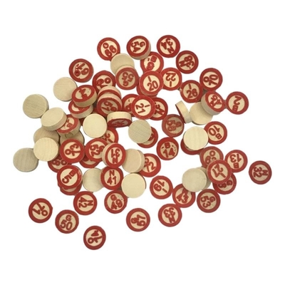 40 Bingo Numara Kartları DIY ile Vintage Ahşap Satranç Bingo Oyunu