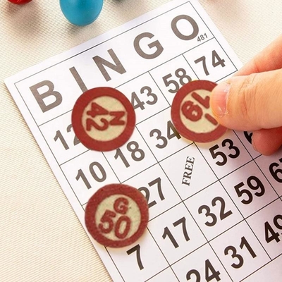 40 Bingo Numara Kartları DIY ile Vintage Ahşap Satranç Bingo Oyunu