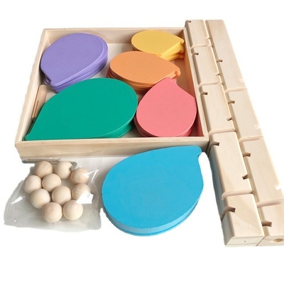 Montessori Eğitici Oyuncak Blokları Ahşap Müzik Ağacı Mermer Top ile Run Track Oyunu Bebek Çocuk Çocuk Zeka Ahşap