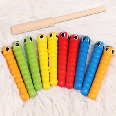 Ahşap Böcek Yakalama Oyunu 5 Solucan 1 Ahşap Oyuncak Aksesuarları Montessori Eğitici Oyuncaklar