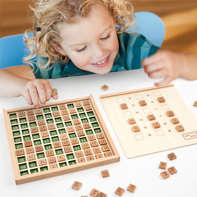 Okul Öncesi Sayım Sayısı İçin Montessori Eğitici Ahşap Matematik Oyuncak