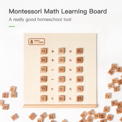 Okul Öncesi Sayım Sayısı İçin Montessori Eğitici Ahşap Matematik Oyuncak