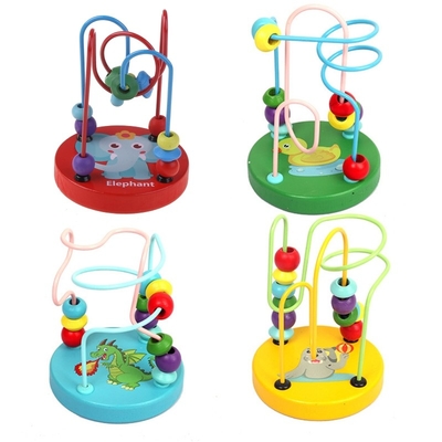 Montessori Ahşap Oyuncaklar Çocuklar için Ahşap Çevreler Boncuk Tel Labirent Roller Coaster Eğitici Ahşap Bulmacalar Bebek Oyuncakları