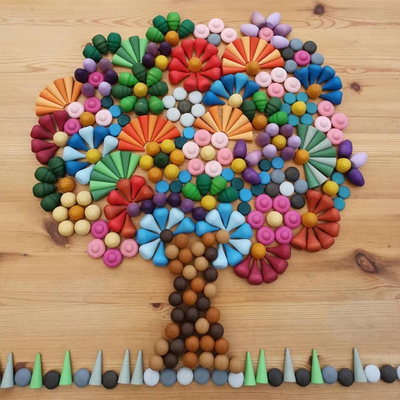 Bebek Ahşap Yapı Seti İskandinav Ahşap Gökkuşağı Blokları Gevşek Parçalar Montessori Eğitici Oyuncaklar Çocuk Yürüyor Bebek G