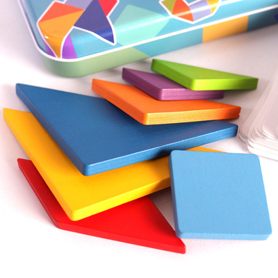 3D Ahşap Desen Hayvan Yapboz Renkli Tangram Oyuncak Çocuklar Montessori Erken Eğitim Sıralama Oyunları Oyuncaklar Çocuklar