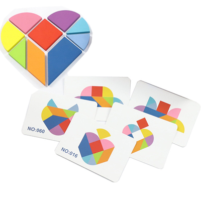 3D Ahşap Desen Hayvan Yapboz Renkli Tangram Oyuncak Çocuklar Montessori Erken Eğitim Sıralama Oyunları Oyuncaklar Çocuklar